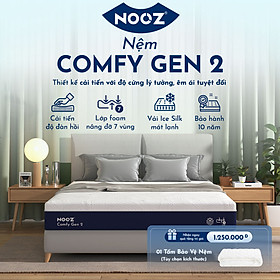 Nệm Foam NOOZ Comfy Gen 2 25cm Đệm Cao Su Thiên Nhiên Và Tầng Foam 7 Vùng Nâng Đỡ NOOZ Home Goods