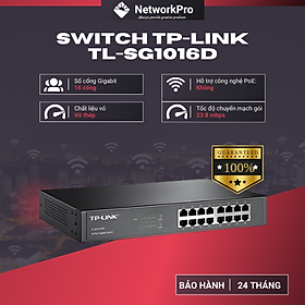 Switch TP-Link TL-SG1016D 16 Port Gigabit Hàng Chính Hãng