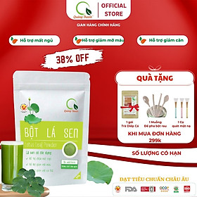 [CHÍNH HÃNG] Bột Lá Sen Quảng Thanh 100% Nguyên Chất Sấy Lạnh - Ngủ ngon, giảm mỡ máu, giảm cân  - Gói 50 gr