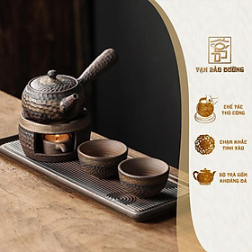 Mua Bộ bếp ấm trà gốm khoáng đá kiểu Nhật Tokoname chế tác thủ công Vạn Bảo Đường - VBD021