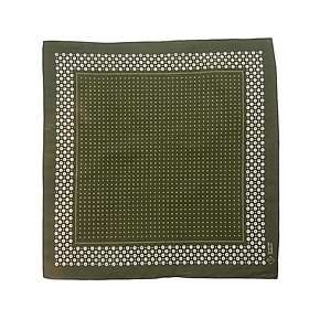 Khăn bandana cotton màu xanh lá cây họa tiết Vintage cao cấp