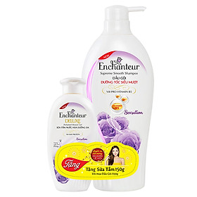 Dầu Gội Dưỡng Tóc Siêu Mượt Pro-Vitamin B5 Enchanteur Sensation 6110871  650g - Tặng Sữa Tắm Sensation 150g