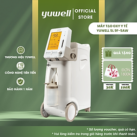 Máy Tạo Oxy Y Tế 93% Yuwell 9F-5AW - Hỗ Trợ Bệnh Nhân Suy tim, Suy phổi, Rối loạn hô hấp - Bảo Hành 1 Năm