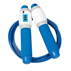 Adjustable Workout Jump Rope Skipping Rope for Women Men Kids Blue