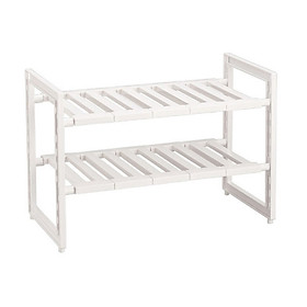 Giá để đồ dùng nhà bếp 2 tầng điều chỉnh độ dài tiện lợi