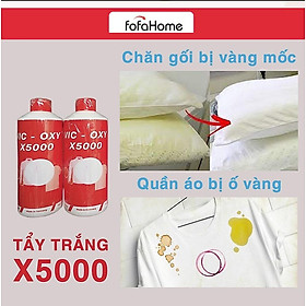 Chai Nước Thuốc Tẩy X5000, Nước Tẩy Trắng, Tẩy Mốc, Vết Ố Quần Áo, Chăn Ga Nước Tẩy Trắng Cao Cấp X5000 Đánh Bay Mọi Vết Bẩn Không Làm Phai Màu Vải Khử Khuẩn - Tẩy Trắng X5000 ĐỎ