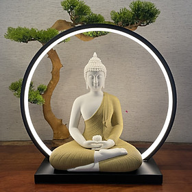 Tượng Phật Thích Ca và đèn led 