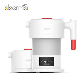 Deerma Multifunctional Foldable Electric Kettle Smart Touch Screen Folding Travel Carrier Healthy Silicone Insulation