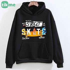 Áo Hoodie nỉ Tikme nam nữ street skate size XS-2XL