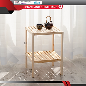Mua KỆ GỖ TRANG TRÍ HÀN QUỐC  KỆ ĐẦU GIƯỜNG 2 TẦNG - SHELF 2F NATURAL