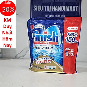 Viên rửa bát Finish Nhât túi 150 viên , Viên rửa chén Finish nhật