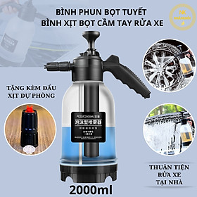 Bình phun bọt tuyết - Bình xịt rửa xe ô Tô cầm tay tạo áp lực khí nén thủ