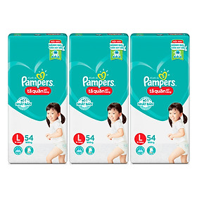 Combo 3 Tã Quần Pampers Giữ Dáng Mới Gói Đại M60/L54/XXL44/XL48