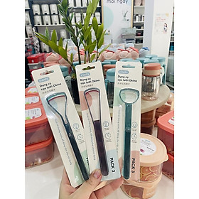 Mua Combo 03 cạo lưỡi nhựa Dụng cụ nạo lưỡi Bàn chải vệ sinh lưỡi Cao cấp INOCHI