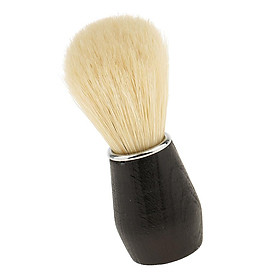 Soft Professional Barber Salon Home Beard Shaving Brush with Plastic Handle Facial Cleaning Brush - Black