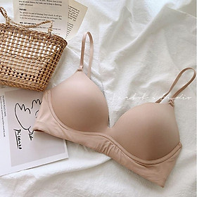 Hình ảnh  Bralette Trơn Siêu Mềm Mịn Cao Cấp B351 - Da,M