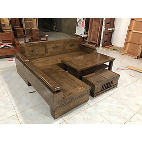 Mua Bàn ghế Sofa góc L gỗ sồi Nga BG084