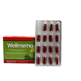 Viên bổ não Wellmemo giảm đau đầu chóng mặt Hộp 30 viên - Nhập khẩu Châu Âu - nhathuocdrtam