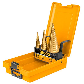 BỘ 3 MŨI KHOAN CHÓP NÓN 4-32MM INGCO AKSDS0301 - HÀNG CHÍNH HÃNG