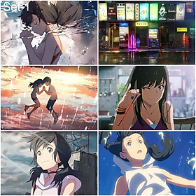 Bộ 6 Poster anime Tenki no Ko - Đứa con của thời tiết (1) (bóc dán) - A3,A4,A5