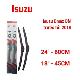 Cần gạt mưa ô tô thanh mềm A8 dành cho xe Isuzu: Dmax, Mux - Hàng nhập khẩu