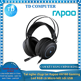 Mua Tai nghe chụp tai Rapoo VH160 Gaming Led RGB có Micro kết nối USB - Hàng chính hãng Nam Thành phân phối
