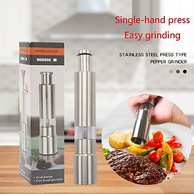 Cối Xay Muối & Tiêu, Gia Vị Nút Ấn  Bằng Thép Không Gỉ PVN5014