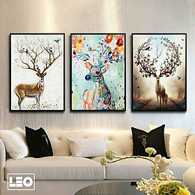 Mua TRANH CANVAS TREO TƯỜNG BA CON HƯƠU – L15