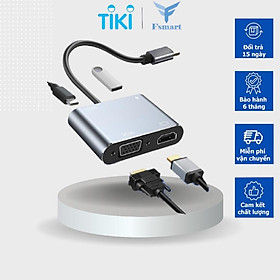 Hình ảnh Cáp chuyển đổi Seasy, Type-c ra 4 cổng HDMI/ VGA/ USB và cổng sạc hỗ trợ chế độ Dex - Hàng chính hãng