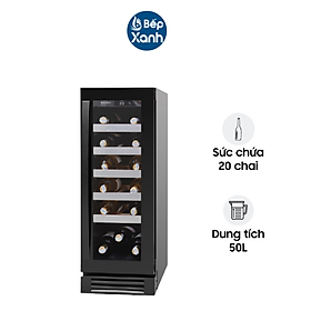 Tủ Bảo Quản Rượu Malloca MWC 20BG - Sức Chứa 20 Chai - Dung Tích 50L