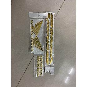 Combo cánh chin, chữ dành cho Vario honda nhựa xi dẻo nổi màu vàng