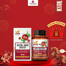Viên Sắt Hữu Cơ New Zealand Nutri Iron Boost 30 Viên | Giúp Bổ Sung Sắt, Acid Folic Cho Cơ Thể - Nhập Khẩu Chính Hãng