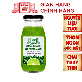 Đặc Sản Phan Thiết - Muối Chanh Ớt Xiêm Xanh Cao Cấp Làng Chài Xưa, Nguyên Liệu Tươi, Thơm Ngon Đặc Biệt, Chai Thủy Tinh 300Gr