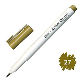 Bút lông đầu cọ viết calligraphy Marvy Artist Brush 1100 - Olive Brown (27)
