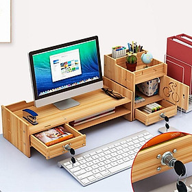 Mua Kệ Máy Tính TẶNG GIÁ ĐỠ ĐIỆN THOẠI Giá Để Tài Liệu Bằng Gỗ Có Ngăn Kéo Nhỏ Kèm ổ Khóa