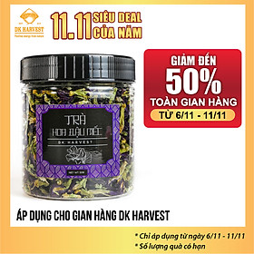 Trà Hoa Đậu Biếc Sấy Khô Nguyên Bông DK Harvest - được coi là thần dược rất tốt để ngăn ngừa vết nhăn và các dấu hiệu lão hóa da của tuổi tác.