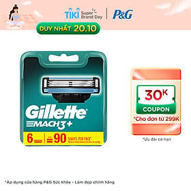 Lưỡi dao cạo Gillette Mach3 x6 lưỡi