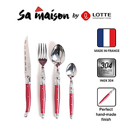 Mua Dao  thìa  dĩa inox Jean Dubost màu đỏ - BÁN LẺ