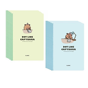 Lốc vở kẻ ngang chấm may dán gáy Capybara B5 Klong 828 / 829 / 830