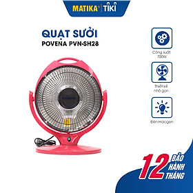 Mua Quạt sưởi Halogen POVENA  quạt sưởi ấm 700W thiết kế nổi bật vận hành bền bỉ PVN-SH28 - Hàng chính hãng