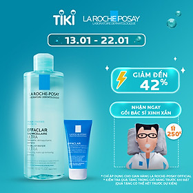 Bộ sản phẩm nước tẩy trang làm sạch sâu giàu khoáng dành cho da dầu mụn La Roche Posay Effaclar Micellar Water Oily Skin