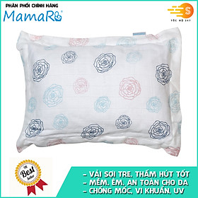Gối nằm vải sợi tre cho bé 30x38 Mamaru MA-GOI02 - Diệt khuẩn, hút ẩm tốt, kháng tia UV