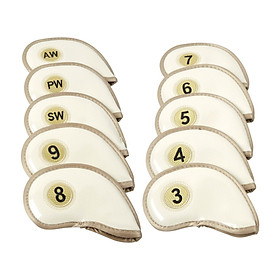 10x Golf Iron Headcover Golf Club Head Covers Protect Case Embroidery Number
