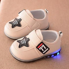 Giày cho bé 1 Tuổi Cho Bé PU Trẻ Mới giày tập đi có đèn led Sáng Nhấp Nháy