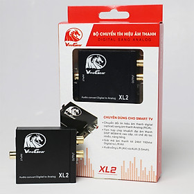 Bộ chuyển tín hiệu optical ra audio AV XL2 hàng chuẩn chất lượng cao,kèm cáp optical - hàng chính hãng