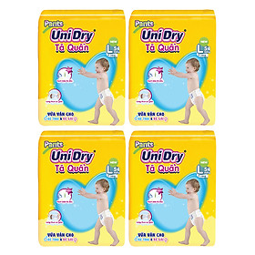 Combo 4 Tã Quần UniDry Gói Cực Đại L54 (54 Miếng)