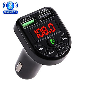 Bluetooth 5.0 FM Transmitter Car Kit MP3 Modulator Player Wireless Handsfree Audio Receiver Dual USB Fast Charger