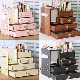 Mua Kệ gỗ đựng đồ trang điểm 4 tầng có gương mini nhiều màu