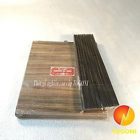 Combo 01 THỚT GỖ NGHIẾN HÌNH CHỮ NHẬT 18*21*1.5cm- THỚT THÁI và 01 túi đũa gỗ trắc ( 10 đôi)