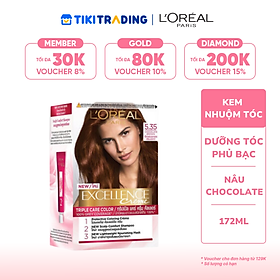 Kem Nhuộm L'Oreal Paris Dưỡng Tóc Phủ Bạc Excellence Crème 172ml